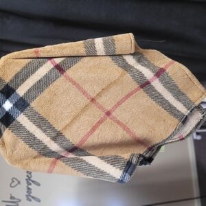 Plaid Tan and Black Blanket Scarf